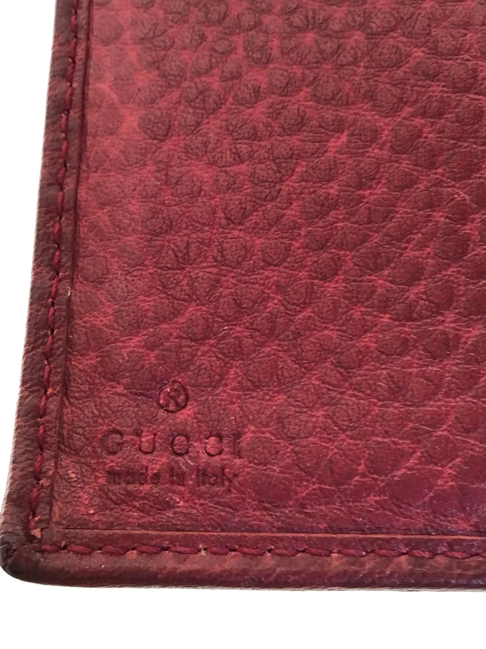 Gucci GG Canvas & Red Leather Continental Wallet Gold Tone Interlocking G Logo - Picture 8 of 10